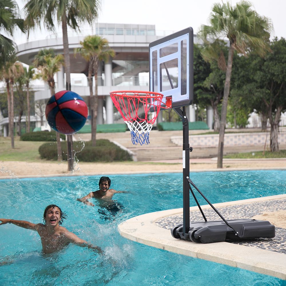 Adjustable Height Portable PVC Swimming Pool Basketball Stand for 7# Balls