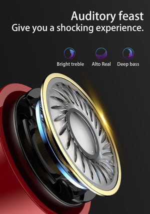 Neck-mounted Wireless earbuds Sports Headphones Neck Bluetooth 5.3 In-Ear Metal Earphones