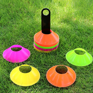 10pcs Football Soccer cones Training Sport Disc Cones Set, Sports Equipment for Fitness Training agility
