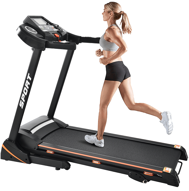 330LBS Folding peloton Treadmill Aerobic Training 14.8KM/h Running Fitness LCD Display 5in 3.5HP motor, Medium Treadmill Home / Office adult men and women