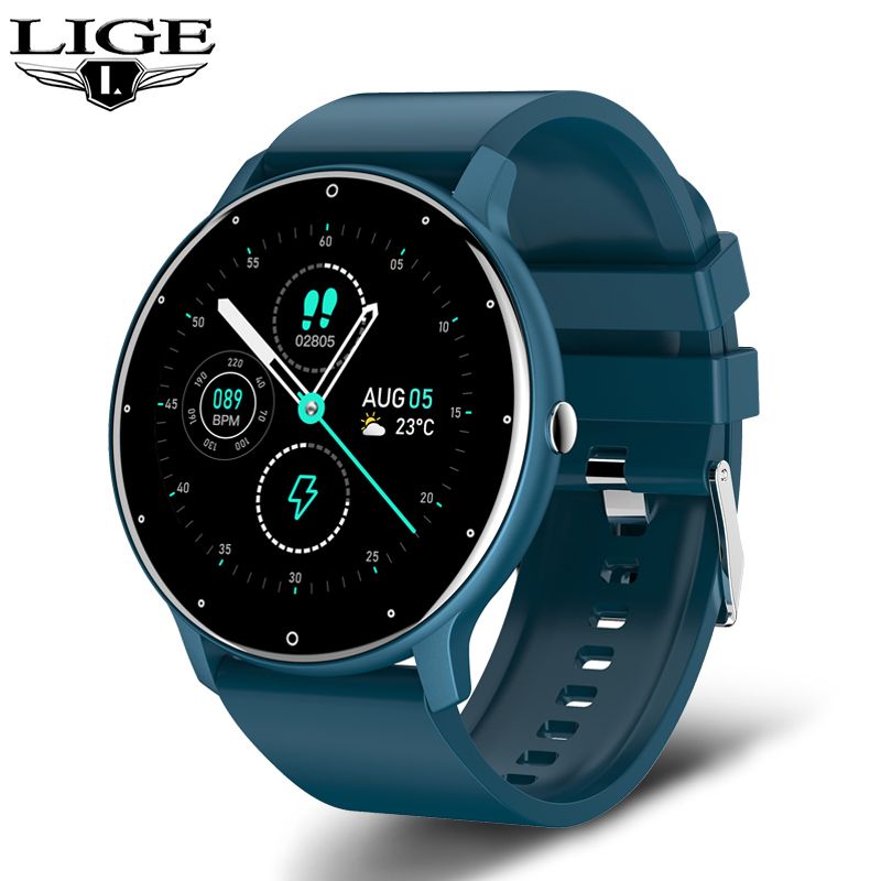 New Smart Watch Men Full Touch Screen Sport Fitness tracker IP67 Waterproof Bluetooth for Android iOS smartwatch Men+box