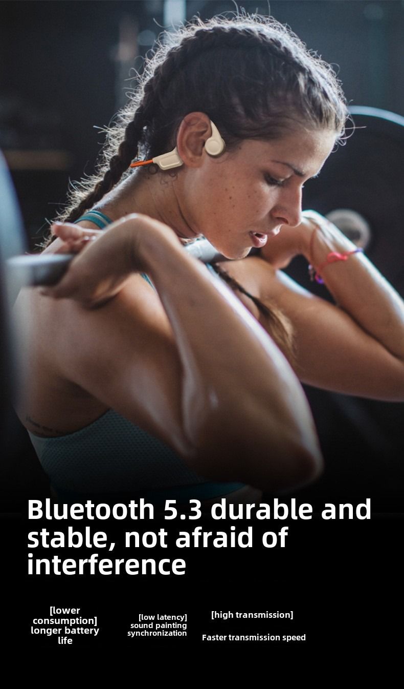 Bluetooth headset 32G memory earbuds not into the ear sports running anti-drop headphones