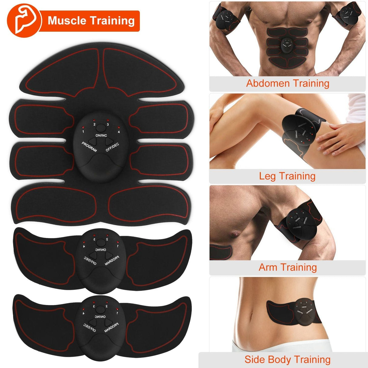 Advanced EMS Abdominal Toning Belt for Fitness - 6 Modes for Effective Muscle Stimulation