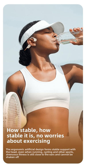 Bluetooth headset 32G memory earbuds not into the ear sports running anti-drop headphones