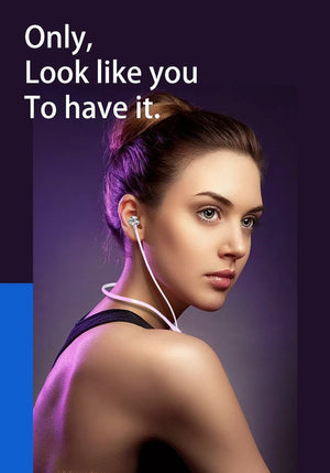 Neck-mounted Wireless earbuds Sports Headphones Neck Bluetooth 5.3 In-Ear Metal Earphones