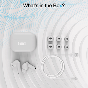 Active Noise Cancelling True Wireless Earbuds with Wireless Charging Case