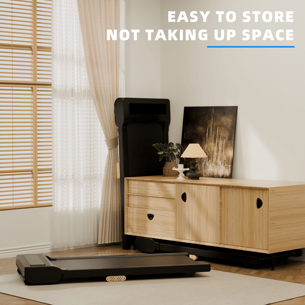 Compact High-Efficiency Brushless Motor Treadmill with LED Display for Home Fitness