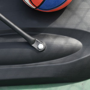 Soozier Freestanding Basketball Hoop Stand 5.5ft-7.5ft Adjustable Transparent Backboard with Wheels for Teens