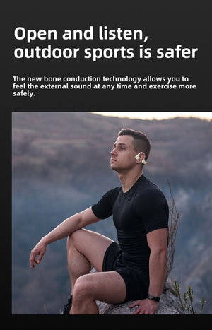 Bluetooth headset 32G memory earbuds not into the ear sports running anti-drop headphones