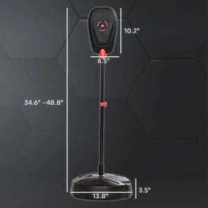 Qaba Punching Bag for Kids, Punching Bag with Stand, Boxing Gloves for 5-10 Year Old, Adjustable Kids Boxing Bag, Children Boxing Set, Sports Toy for Boys & Girls, Black