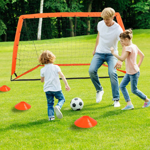 Portable Kids Soccer Training Goal Set with Pump, Cones, and Agility Ladder for Backyard Fun