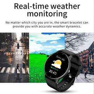 New Smart Watch Men Full Touch Screen Sport Fitness tracker IP67 Waterproof Bluetooth for Android iOS smartwatch Men+box
