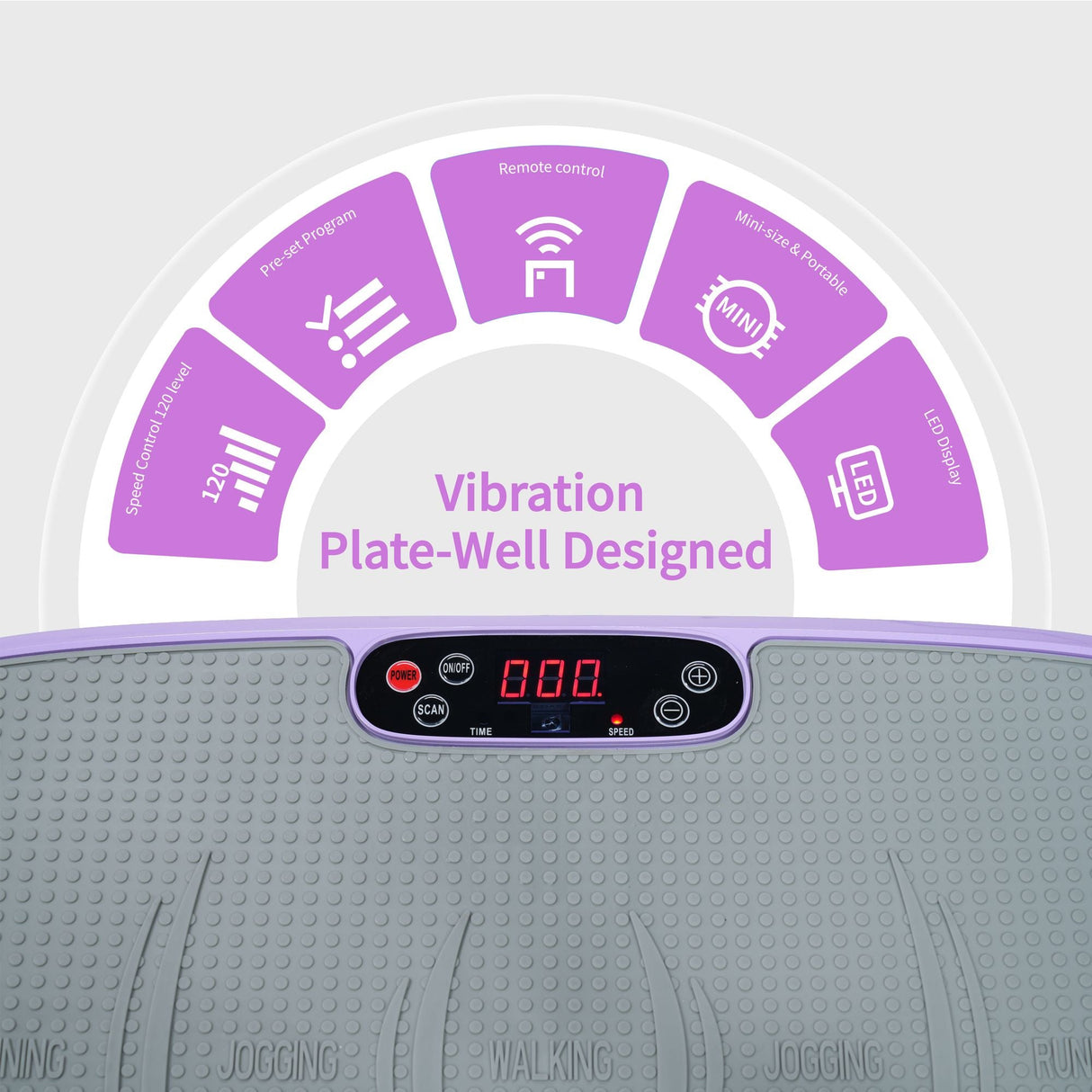 Vibration Plate Fitness Platform, Whole Body Exercise Machine for Lymphatic Drainage, Shaking Workout Board with 120 Speed Levels, Fat Burner and Weight Loss Equipment for Men and Women.