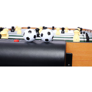 5-in-1 Multi-Game Table - Billiards, Push Hockey, Foosball, Ping Pong, and Basketball brown/red