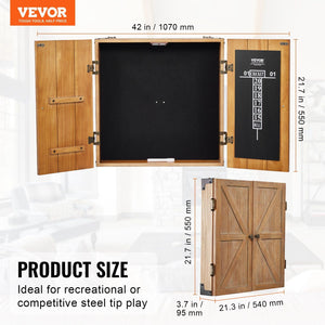 Solid Wood Dartboard Cabinet Official Size (Dart board Not Included)