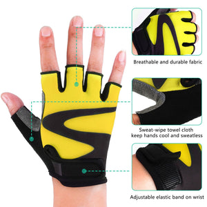 multi-functional weightlifting gloves Cycling Biker Gloves Fingerless Gym gloves Breathable MTB Accessories Motorcycle Sports Gloves Cycling Equipment