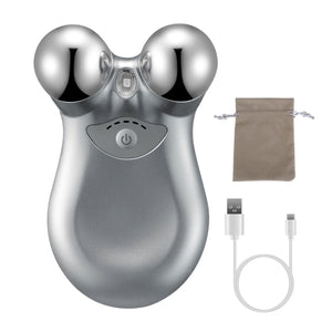 Rechargeable 5-Gear Microcurrent Facial Roller for Youthful Skin