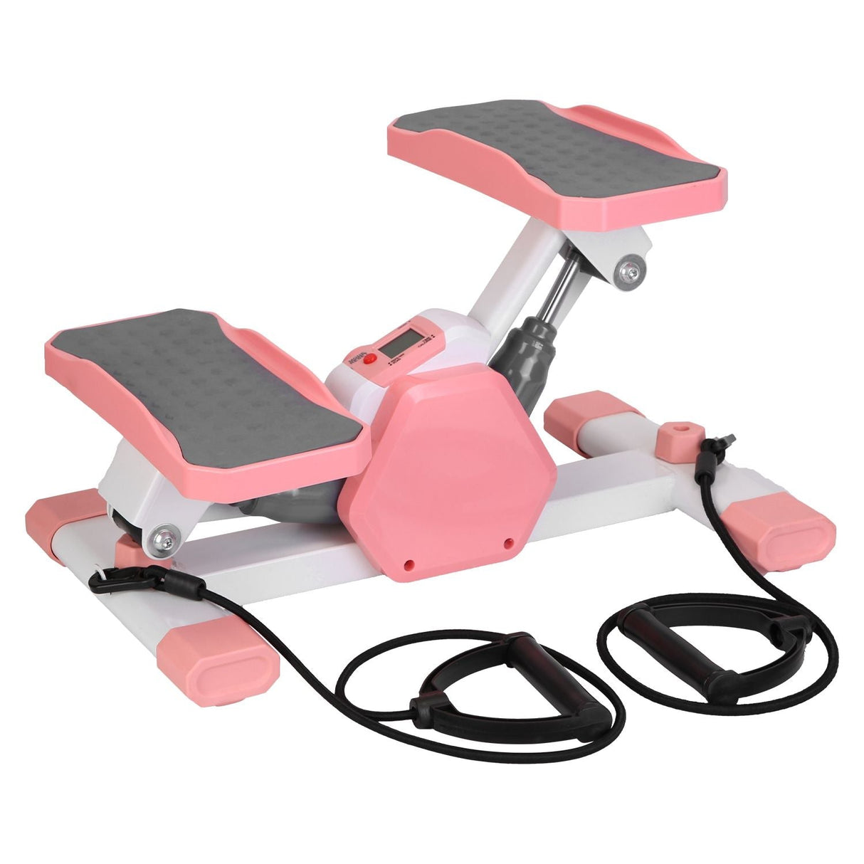 stepper machine, Mini Stepper Stair Stepper with Resistance Bands Quiet Workout Stepper with Digital Timer Max 330.7LBS Load for Home