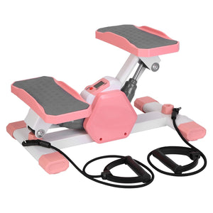 stepper machine, Mini Stepper Stair Stepper with Resistance Bands Quiet Workout Stepper with Digital Timer Max 330.7LBS Load for Home
