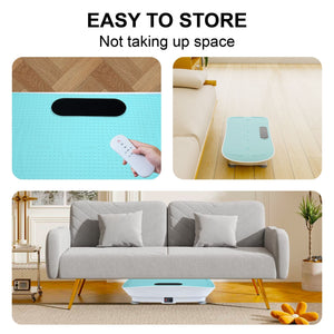 Silent Vibration Plate Crazy Fitness Massage 10-Frequency Weight Loss & Fat Burner Body Shaking Machine For Unisex Blue