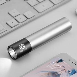 Dual Power LED Flashlight With Pure Beam Slide Focus Waterproof Rechargeable LED USB Telescopic Zoom Portable Flashlight For Night Lighting Night Riding Camping High-Powered Flash Lights