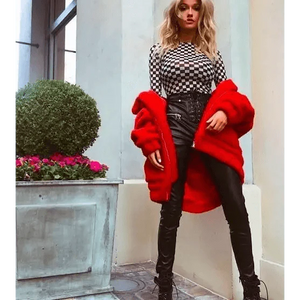 Durable Autumn Winter Faux Fur Coat For Women Casual Warm Soft Zipper Fur Jacket Plush Overcoat Pocket Plus Size Teddy Coat For Female