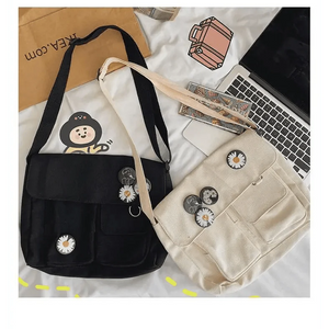 Durable Canvas Diagonal Cross Bag Youth Fashion And Casual Version Ladies Large Capacity Shoulder Bag For Women And Girls