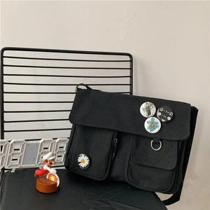 Durable Canvas Diagonal Cross Bag Youth Fashion And Casual Version Ladies Large Capacity Shoulder Bag For Women And Girls