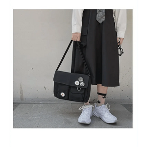 Durable Canvas Diagonal Cross Bag Youth Fashion And Casual Version Ladies Large Capacity Shoulder Bag For Women And Girls