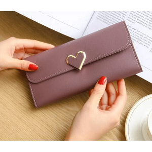 Durable Purses Luxury Love Heart Wallets For Ladies And Girls Smart Money Pocket, Card Holder Female Wallets And Phone Clutch Bag