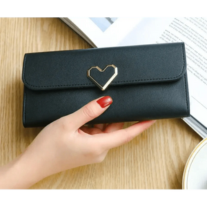 Durable Purses Luxury Love Heart Wallets For Ladies And Girls Smart Money Pocket, Card Holder Female Wallets And Phone Clutch Bag