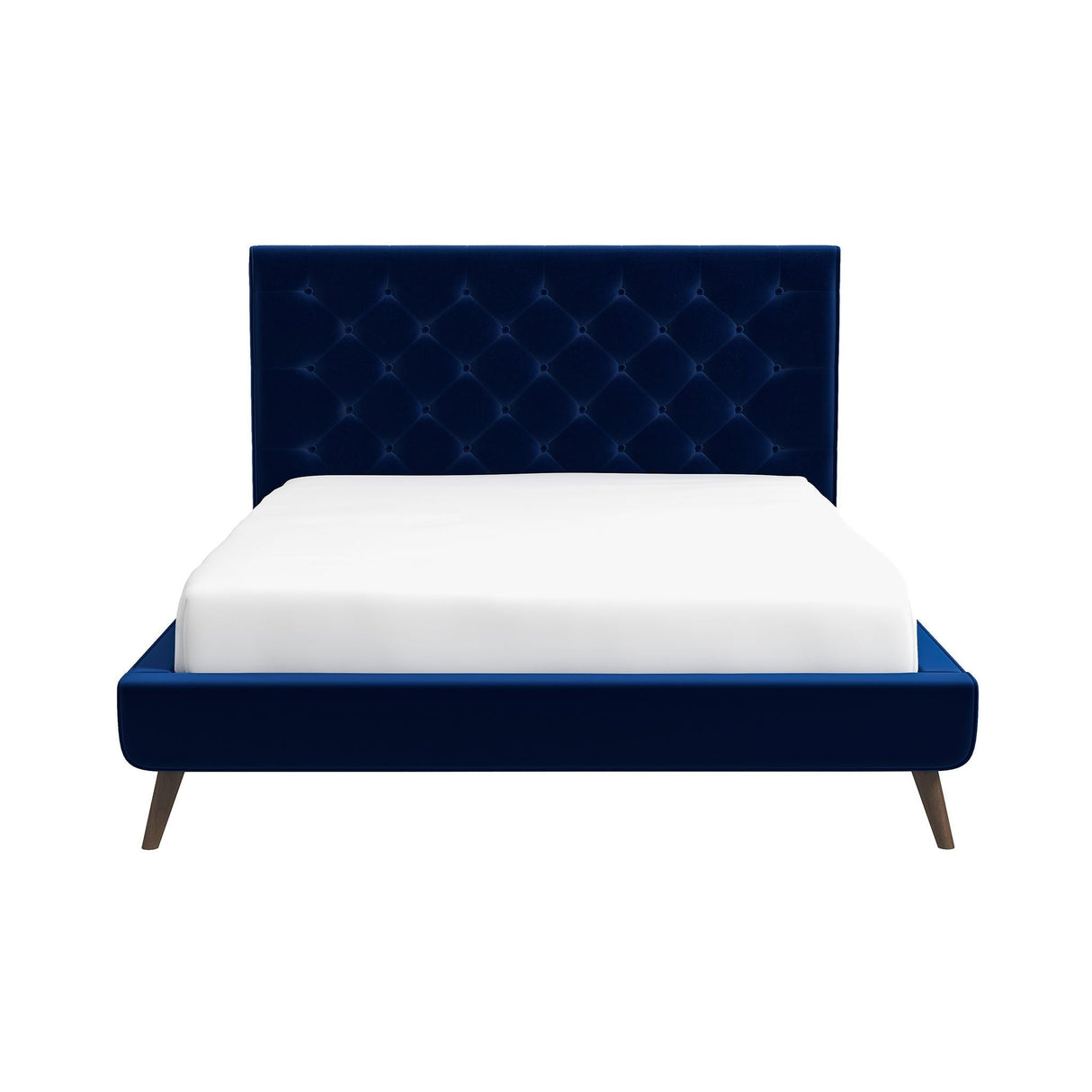 Dillon - Mid-Century Velvet Platform Bed by Couch.com