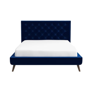 Dillon - Mid-Century Velvet Platform Bed by Couch.com