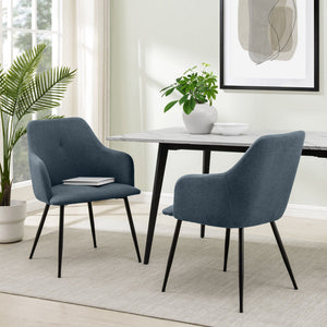 Contemporary Upholstered Woven Dining Chairs by Couch.com