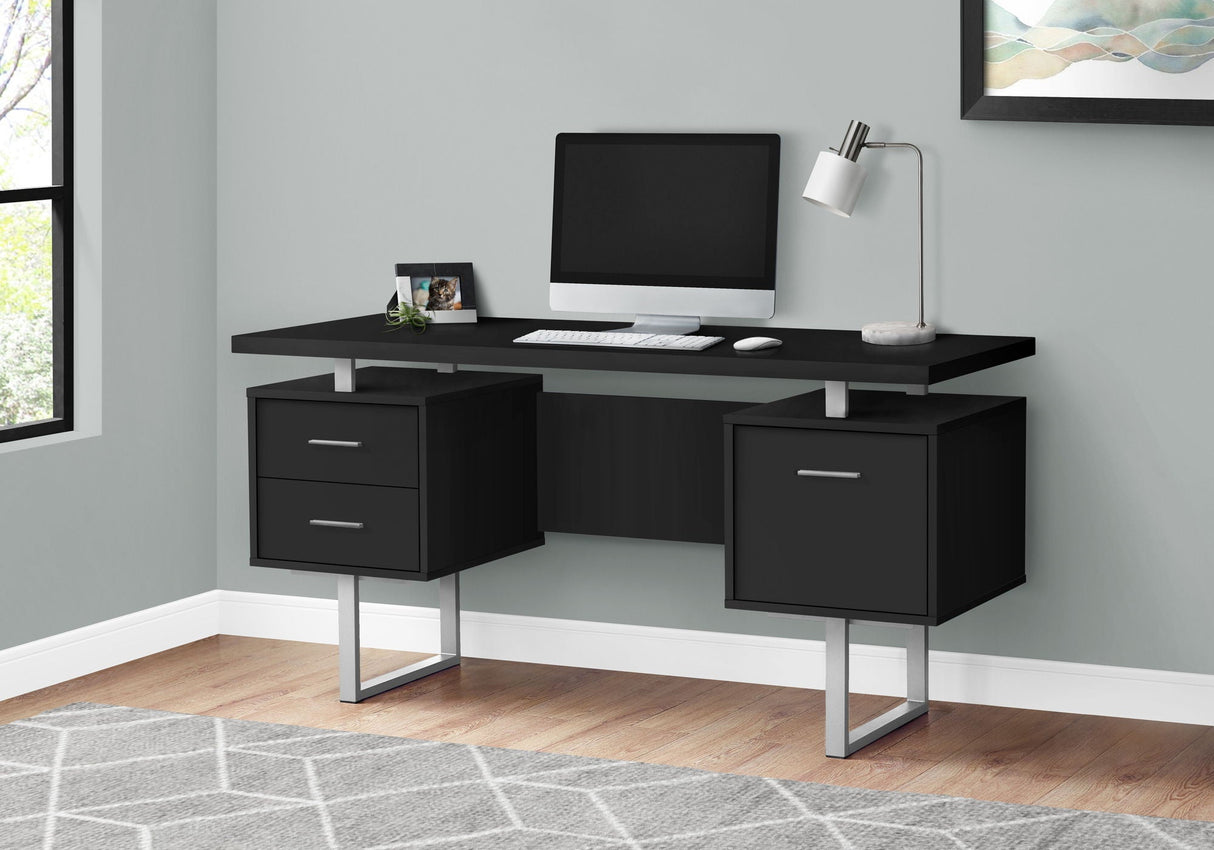 Computer Desk For Home Office, Laptop, Left, Right Set - Up, Storage Drawers, Contemporary & Modern by Couch.com