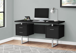 Computer Desk For Home Office, Laptop, Left, Right Set - Up, Storage Drawers, Contemporary & Modern by Couch.com