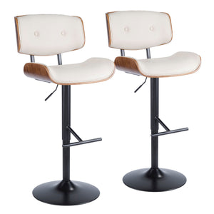 Lombardi - Mid Century Modern Adjustable Barstool by Couch.com