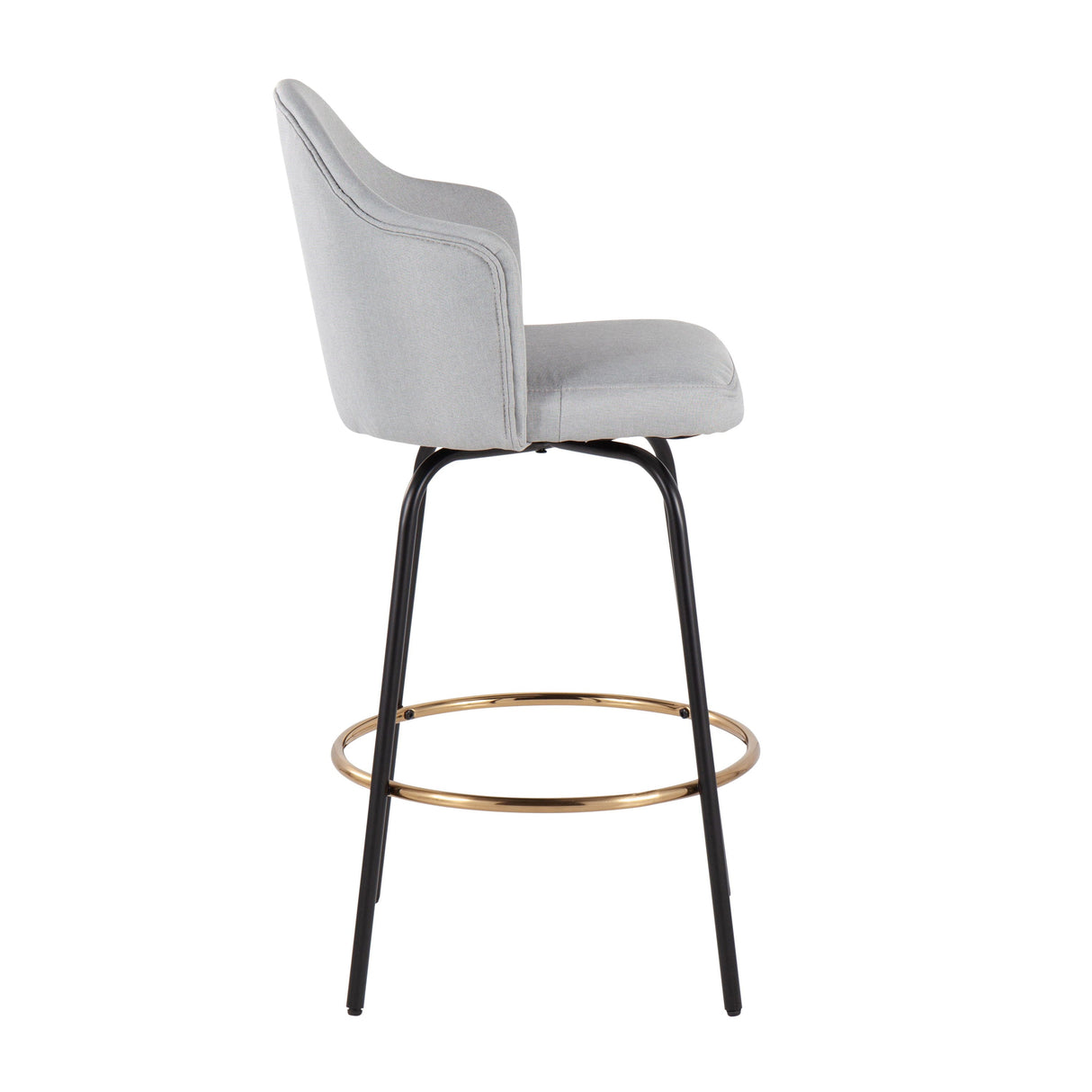 Ahoy - Contemporary Fixed Height Counter Stool Round Footrest (Set of 2) by Couch.com