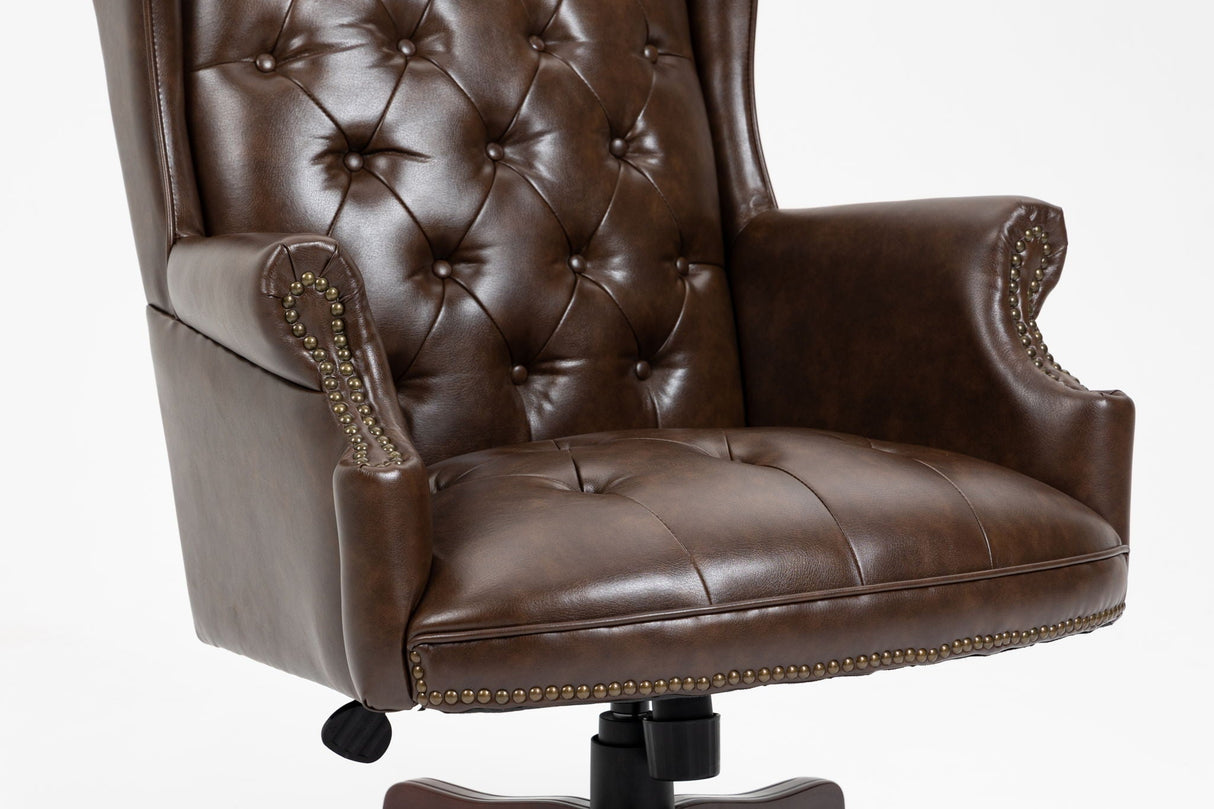 Executive Office Chair, High Back Reclining Comfortable Desk Chair With Smooth Glide Caster Wheels by Couch.com