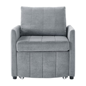 Upholstered Convertible Sleeper Sofa With 5 Position Backrest, Side Pockets, Storage by Couch.com