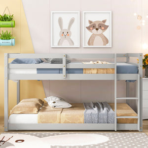 Twin Over Twin Floor Bunk Bed by Couch.com