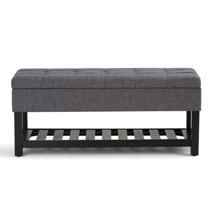 Saxon - Upholstered Transitional Storage Ottoman Bench