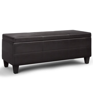 Avalon - Lift Top Rectangular Storage Ottoman - Tanners Brown by Couch.com