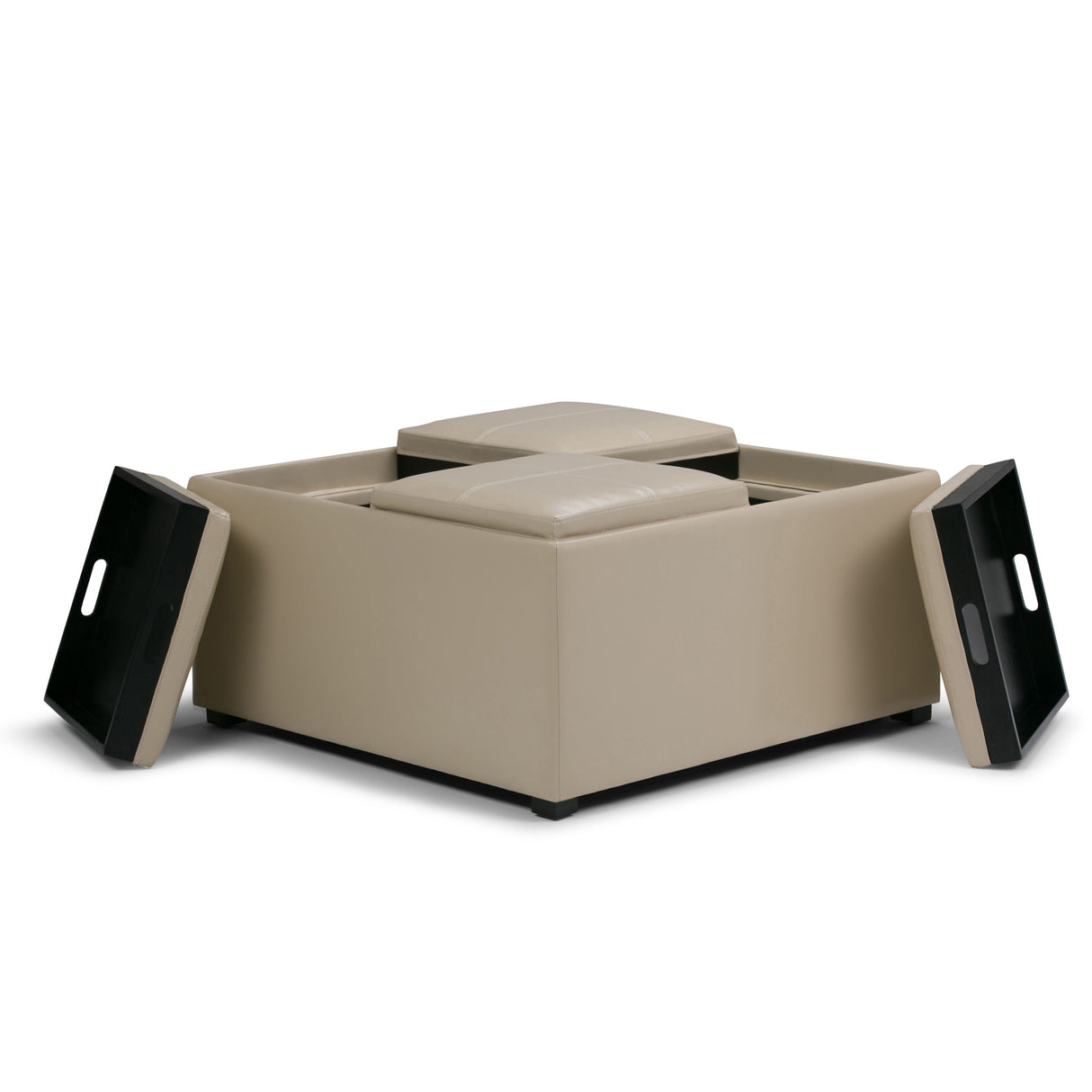 Avalon - Square Coffee Table, Storage Ottoman by Couch.com