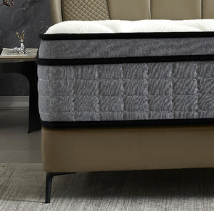 12" Hybrid Pillow Top Mattress A Box With Gel Infused Memory Foam, Breathable And Hypoallergenic, Medium Firm For Lumbar Support by Couch.com