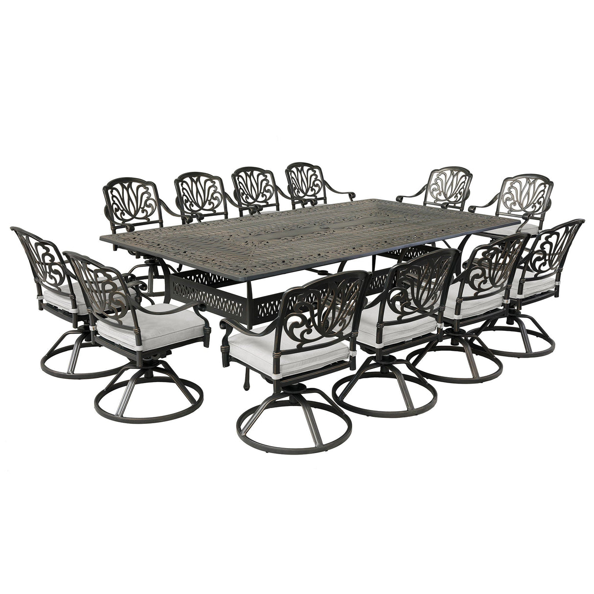 Rectangular Metal Dining Set With Cushions by Couch.com