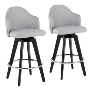 Ahoy - Contemporary Fixed Height Counter Stool With Round Footrest (Set of 2) by Couch.com