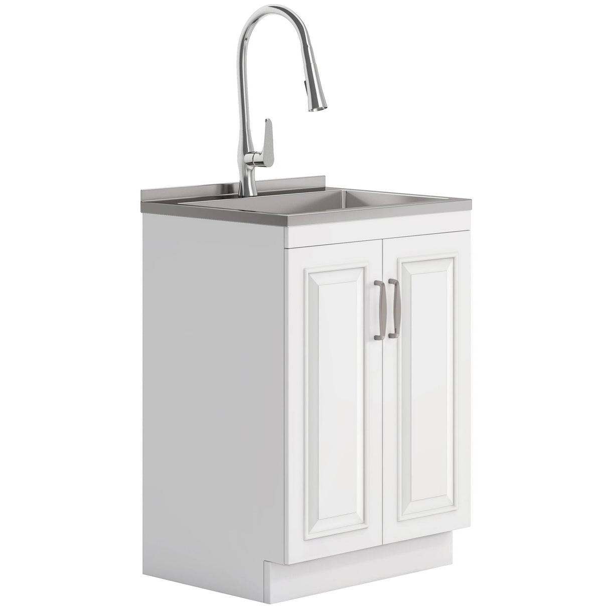 Darwin - Deluxe Laundry Cabinet With Pull-Out Faucet And Stainless Steel Sink by Couch.com