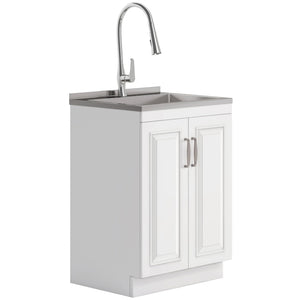 Darwin - Deluxe Laundry Cabinet With Pull-Out Faucet And Stainless Steel Sink by Couch.com