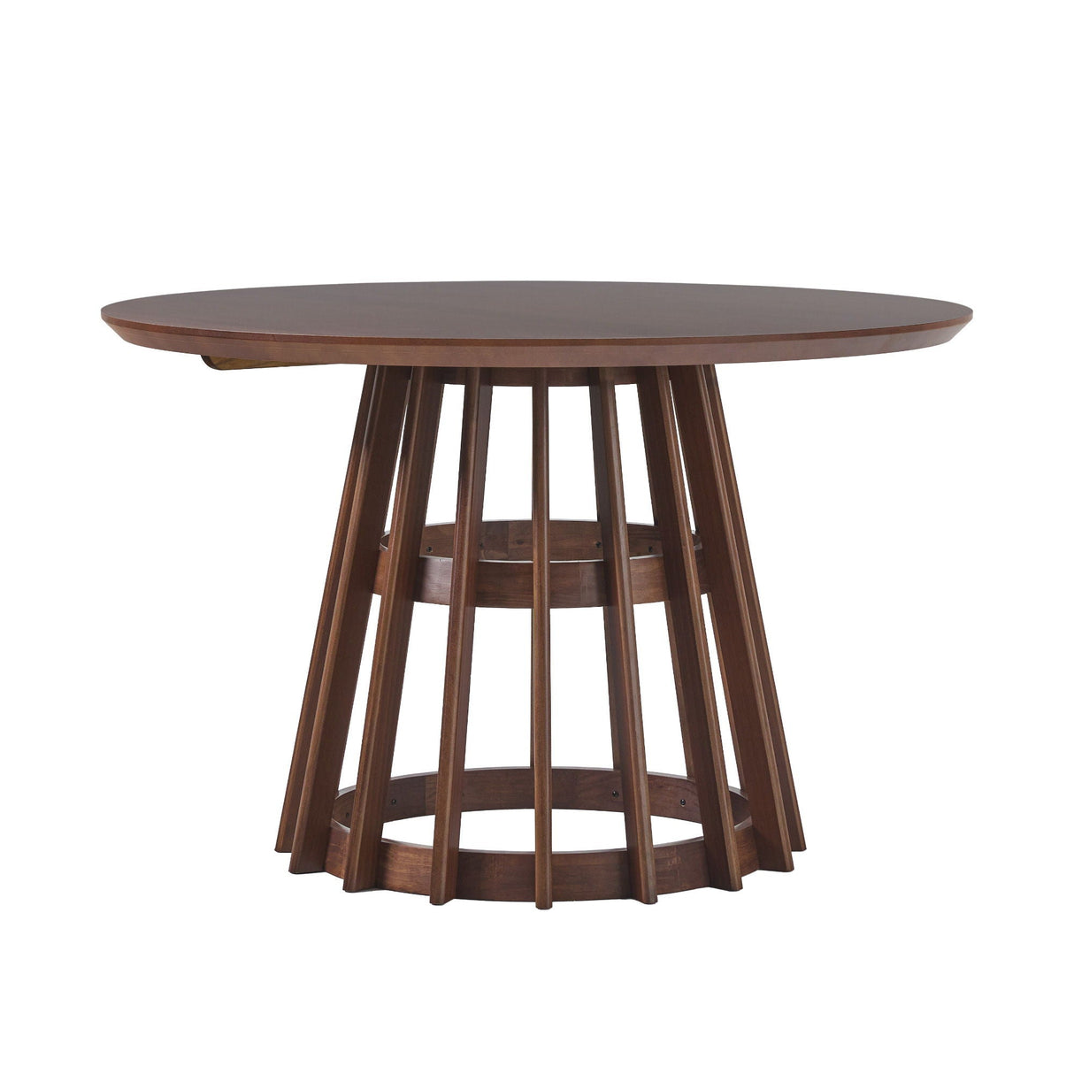 Round Dining Table With Pedestal Base - Brown by Couch.com